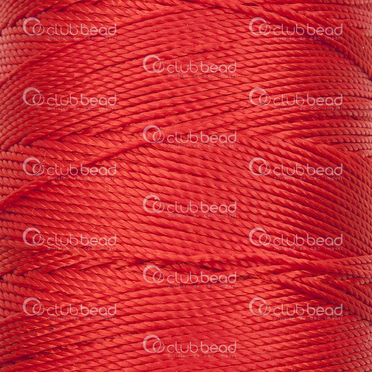 Polyester Beading Thread 1mm Red 230m Spool - 1601-0231-02 - Club Bead