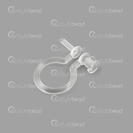 00-1708-0332 - Plastic Ear Clip Base With Ball End 10.5x7.5mm Clear 10pcs 00-1708-0332,Plastic,Ear Clip Base,With Ball End,10.5x7.5mm,Colorless,Clear,Plastic,10pcs,China,montreal, quebec, canada, beads, wholesale