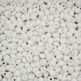 1001-9001-0404 - Bille de Verre Perle de Rocaille Rond 6/0 Blanc Opaque 90g app. 900pcs 1001-9001-0404,Tissage,Perles de rocaille,No 6,Bille,Perle de Rocaille,Verre,Verre,6/0,Rond,Rond,Blanc,Blanc,Opaque,Chine,montreal, quebec, canada, beads, wholesale