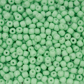 1001-9001-0414 - Bille de Verre Perle de Rocaille Rond 6/0 Vert Pomme Opaque 90g app. 900pcs 1001-9001-0414,Tissage,Perles de rocaille,No 6,Bille,Perle de Rocaille,Verre,Verre,6/0,Rond,Rond,Vert,Apple Green,Opaque,Chine,montreal, quebec, canada, beads, wholesale