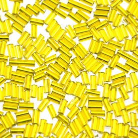 M-1002-30 - B39  -  BUGLES SILVER LINED YELLOW #2 M-1002-30,Weaving,Seed beads,Bead,Seed Bead,Glass,#2,Cylinder,Bugle,Yellow,Yellow,Silver Lined,China,500gr,montreal, quebec, canada, beads, wholesale