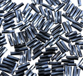 M-1003T-616 - Seed Bead Bugle Twist #3 Gun Metal 500gr M-1003T-616,Bead,Seed Bead,Glass,#3,Cylinder,Bugle,Twist,Grey,Gun Metal,China,500gr,montreal, quebec, canada, beads, wholesale