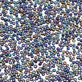 *A-1010-604 - Bead Seed Bead 10/0 Iris Navy 1 Box (app. 100 gr.) *A-1010-604,Bead,Seed Bead,Glass,10/0,Round,Blue,Navy,Iris,China,1 Box (app. 100 gr.),montreal, quebec, canada, beads, wholesale