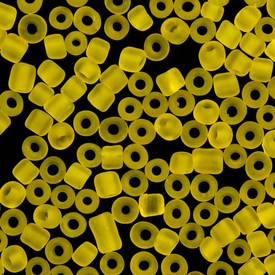 M-1010-M10 - Bead Seed Bead 10/0 Frosted Yellow Transparent 500gr M-1010-M10,Weaving,Seed beads,Chinese,Bead,Seed Bead,Glass,10/0,Round,Yellow,Yellow,Frosted,Transparent,China,500gr,montreal, quebec, canada, beads, wholesale