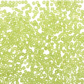*A-1010-M4 - Bead Seed Bead 10/0 Frosted Lime Transparent 1 Box (app. 100 gr.) *A-1010-M4,Bead,Seed Bead,Glass,10/0,Round,Green,Lime,Frosted,Transparent,China,1 Box (app. 100 gr.),montreal, quebec, canada, beads, wholesale