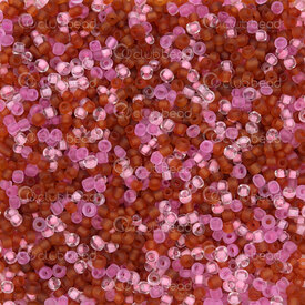 A-1010-MIX14 - Bead Seed Bead 10/0 Choco-Strawberry MIX 1bag (approx.100gr) A-1010-MIX14,Beads,Glass,montreal, quebec, canada, beads, wholesale