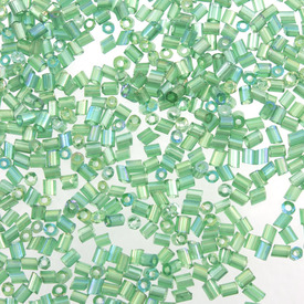 *A-1028-E02 - Glass Bead Seed Bead Hexagone 8/0 Green AB 1 Box (app. 100 gr.) *A-1028-E02,Beads,Bead,Seed Bead,Glass,Glass,8/0,Hexagone,Green,AB,China,1 Box (app. 100 gr.),montreal, quebec, canada, beads, wholesale
