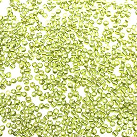 *A-1060-24 - Bead Seed Bead 6/0 Lime Silver Lined 1 Box (app. 110 gr.) *A-1060-24,Weaving,Seed beads,Chinese,Bead,Seed Bead,Glass,6/0,Round,Green,Lime,Silver Lined,China,1 Box (app. 110 gr.),montreal, quebec, canada, beads, wholesale