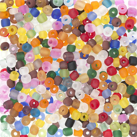 *A-1060-MIX04 - Bille Perle de Rocaille 6/0 Assortiment Mat *A-1060-MIX04,Tissage,Perles de rocaille,No 6,montreal, quebec, canada, beads, wholesale