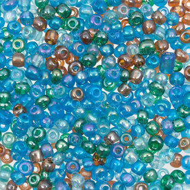 A-1060-MIX12 - Bille Perle de Rocaille 6/0 Assortiment Sirene (approx.100gr) A-1060-MIX12,Produits en vrac,montreal, quebec, canada, beads, wholesale