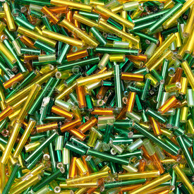 1099-0006 - Seed Bead Bugle Assorted Size-Color Satin Summer MIX 1bag (approx.100gr) 1099-0006,Bulk products,Beads and pendants,montreal, quebec, canada, beads, wholesale