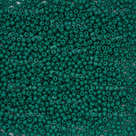 1101-0011-01-50GR - Glass Bead Seed Bead Round 11/0 Preciosa Forest Green Opaque 50g app. 2000pcs Czech Republic 1101-0011-01-50GR,vs,montreal, quebec, canada, beads, wholesale