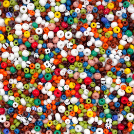 A-1101-1106 - Bead Seed Bead Preciosa 10/0 Chalk Multi 1 Bag (app. 50g) (App. 4800pcs) Czech Republic A-1101-1106,Weaving,Seed beads,Nb 10,Bead,Seed Bead,Glass,10/0,Round,Mix,Multi,Chalk,Czech Republic,Preciosa,1 Bag (app. 50g),montreal, quebec, canada, beads, wholesale