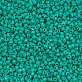 1101-2042 - Glass Bead Seed Bead Round 8/0 Preciosa Turquoise Opaque 1 Bag 50gr (approx. 2000pcs) Czech Republic 1101-2042,montreal, quebec, canada, beads, wholesale