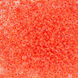 1101-2084 - Glass Bead Seed Bead Round 8/0 Preciosa Crystal Terra Intensive Linning Orange 1mm hole 50g app. 2000pcs Czech Republic 1101-2084,perles de rocaille,montreal, quebec, canada, beads, wholesale