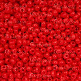1101-3084 - Glass Bead Seed Bead Round 6/0 Preciosa Red Opaque 50g app. 700pcs Czech Republic 1101-3084,Weaving,Seed beads,Czech,6/0,Bead,Seed Bead,Glass,Glass,6/0,Round,Round,Red,Red,Opaque,montreal, quebec, canada, beads, wholesale