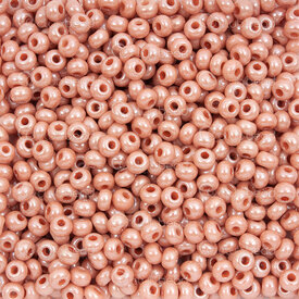 1101-3096 - Glass Bead Seed Bead Round 6/0 Preciosa Opaque Pink Luster 50g app. 700pcs Czech Republic 1101-3096,Glass opaque beads,montreal, quebec, canada, beads, wholesale