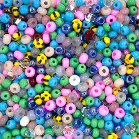 A-1101-3104 - Bead Seed Bead Preciosa 6/0 Multi Opaque 1 Bag (app. 50g) (App. 700pcs) Czech Republic A-1101-3104,Bead,Seed Bead,Glass,6/0,Round,Mix,Multi,Opaque,Czech Republic,Preciosa,1 Bag (app. 50g),(App. 700pcs),montreal, quebec, canada, beads, wholesale