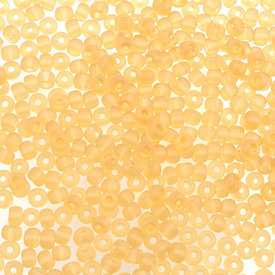 *A-1101-3202 - Bead Seed Bead Preciosa 6/0 Matt Gold Transparent 100gr Czech Republic *A-1101-3202,Beads,6/0,Bead,Seed Bead,Glass,6/0,Round,Beige,Gold,Matt,Transparent,Czech Republic,Preciosa,100gr,montreal, quebec, canada, beads, wholesale