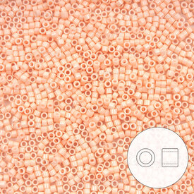 1101-7016-7.2GR - Glass Delica Seed Bead 11/0 Salmon Opaque 7.2g Japan DB206 1101-7016-7.2GR,Beads,Opaque,Delica,Seed Bead,Glass,Glass,11/0,Cylinder,Pink,Salmon,Opaque,Japan,Miyuki,7.2g,montreal, quebec, canada, beads, wholesale