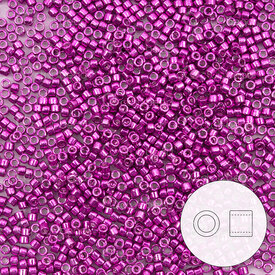 1101-7017-7.2GR - Glass Delica Seed Bead 11/0 Galvanized Fuchsia 7.2g Japan DB431 1101-7017-7.2GR,Beads,Seed beads,Nb 11,Delica,Seed Bead,Glass,Glass,11/0,Cylinder,Pink,Fuchsia,Galvanized,Japan,Miyuki,montreal, quebec, canada, beads, wholesale