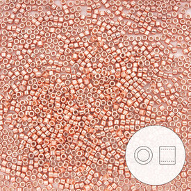 1101-7037-7.2GR - Glass Delica Seed Bead 11/0 Miyuki Galvanized Copper Light Duracoat 7.2g Japan DB2503 1101-7037-7.2GR,11/0,Delica,Seed Bead,Glass,Glass,11/0,Cylinder,Orange,Copper Light,Galvanized,Duracoat,Japan,Miyuki,7.2g,montreal, quebec, canada, beads, wholesale