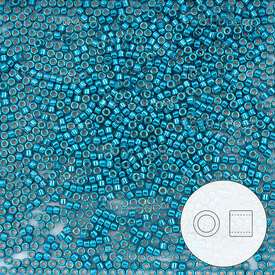 1101-7039-7.2GR - Glass Delica Seed Bead 11/0 Miyuki Galvanized Capri Blue Duracoat 7.2g Japan DB2513 1101-7039-7.2GR,Beads,7.2g,Delica,Seed Bead,Glass,Glass,11/0,Cylinder,Blue,Capri Blue,Galvanized,Duracoat,Japan,Miyuki,montreal, quebec, canada, beads, wholesale