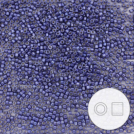 1101-7040-7.2GR - Glass Delica Seed Bead 11/0 Miyuki Galvanized Deep Aqua Blue Duracoat 7.2g Japan DB2517 1101-7040-7.2GR,Beads,11/0,Delica,Seed Bead,Glass,Glass,11/0,Cylinder,Blue,Deep Aqua Blue,Galvanized,Duracoat,Japan,Miyuki,montreal, quebec, canada, beads, wholesale