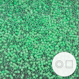 1101-7048-7.2GR - Glass Delica Seed Bead 11/0 Miyuki Luminous Mint Green 7.2g Japan DB2040 1101-7048-7.2GR,Beads,Seed beads,Nb 11,montreal, quebec, canada, beads, wholesale