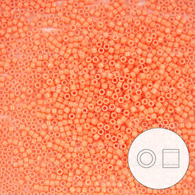 1101-7060-7.2GR - Glass Delica Seed Bead 11/0 Miyuki Duracoat Opaque Dark Salmon 7.2g Japan DB2112 1101-7060-7.2GR,Beads,Seed beads,Japanese,montreal, quebec, canada, beads, wholesale