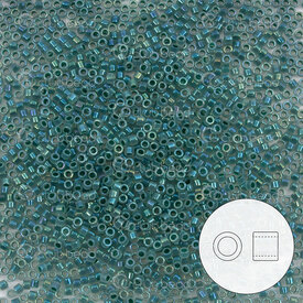 1101-7067-7.2GR - Delica de Verre Perle de Rocaille 11/0 Miyuki Vert Foret Centre Opale AB 7.2g DB1768 Japon 1101-7067-7.2GR,Billes,Perles de rocaille,Japonaises,montreal, quebec, canada, beads, wholesale