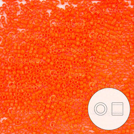 1101-7074-7.2GR - Delica de Verre Perle de Rocaille 11/0 Miyuki Orange Opaque 7.2g DB722 Japon 1101-7074-7.2GR,vs,montreal, quebec, canada, beads, wholesale