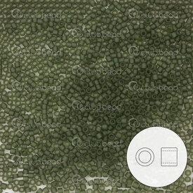 1101-7075-7.2GR - Glass Delica Seed Bead 11/0 Miyuki Matte Olive 7.2g Japan DB2404 1101-7075-7.2GR,vs,montreal, quebec, canada, beads, wholesale