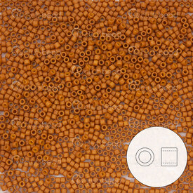 1101-7076-7.2GR - Glass Delica Seed Bead 11/0 Miyuki Matte Glaze Pecan 7.2g Japan DB2286 1101-7076-7.2GR,vs,montreal, quebec, canada, beads, wholesale