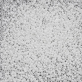 1101-7101-13-8.2GR - Glass Bead Seed Bead Round 15/0 Miyuki Lustred Pearl white 8.2g Japan 15-9420-TB 1101-7101-13-8.2GR,Weaving,15/0,Bead,Seed Bead,Glass,Glass,15/0,Round,Round,White,Pearl white,Lustred,Japan,Miyuki,montreal, quebec, canada, beads, wholesale