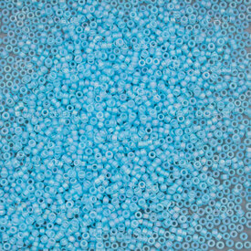 1101-7101-16-8.2GR - Glass Bead Seed Bead Round 15/0 Miyuki Light Blue Matt AB 8.2g Japan 15-9148FR 1101-7101-16-8.2GR,1101-7,15/0,Bead,Seed Bead,Glass,Glass,15/0,Round,Round,Blue,Light Blue,Matt AB,Japan,Miyuki,montreal, quebec, canada, beads, wholesale