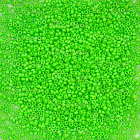 1101-7101-18-8.2GR - Glass Bead Seed Bead Round 15/0 Miyuki Duracoat Opaque Dyed Neon Green 8.2g Japan 15-94471 1101-7101-18-8.2GR,1101-7,montreal, quebec, canada, beads, wholesale