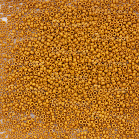 1101-7101-24-8.2GR - Glass Bead Seed Bead Round 15/0 Miyuki Matte Opaque Mustard 8.2g Japan 15-91223 1101-7101-24-8.2GR,Beads,Seed beads,Nb 15,montreal, quebec, canada, beads, wholesale
