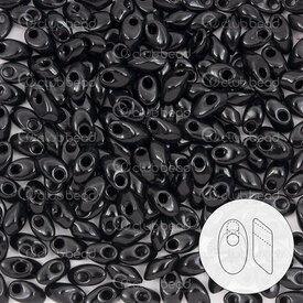 1101-7301-20GR - Glass Bead Seed Bead Long Magatama 4x7mm Miyuki Black 20g Japan 1101-7301-20GR,Beads,Glass,Bead,Seed Bead,Glass,Glass,4X7MM,Long Magatama,Black,Black,Japan,Miyuki,20g,montreal, quebec, canada, beads, wholesale