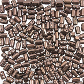 1101-7402-22GR - Glass Bead Seed Bead Rulla 3X5MM Preciosa Metallic Jet Bronze Lustre Bronze 22g Czech Republic RUL3523980-14415 1101-7402-22GR,Weaving,Seed beads,Rulla,Bead,Seed Bead,Glass,Glass,3X5MM,Cylinder,Rulla,Brown,Bronze,Metallic,Jet Bronze Lustre,montreal, quebec, canada, beads, wholesale