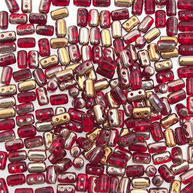 1101-7406-22GR - Preciosa Glass Bead Seed Bead Rulla 3X5MM Gold Capri Ruby 22g Czech Republic RUL3590080-27101 1101-7406-22GR,Beads,Seed beads,Rulla,Bead,Seed Bead,Glass,Glass,3X5MM,Cylinder,Rulla,Red,Ruby,Gold Capri,Czech Republic,montreal, quebec, canada, beads, wholesale