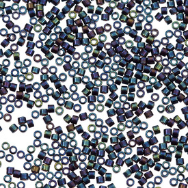 1101-7514-7.2GR - Glass Delica Seed Bead 11/0 Miyuki Iris Blue Metallic 7.2g Japan DB002 1101-7514-7.2GR,CYLINDRE METAL,7.2g,Delica,Seed Bead,Glass,Glass,11/0,Cylinder,Blue,Blue,Iris,Metallic,Japan,Miyuki,montreal, quebec, canada, beads, wholesale