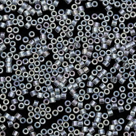 1101-7517-7.2GR - Glass Delica Seed Bead 11/0 Miyuki Crystal AB 7.2g Japan DB051 1101-7517-7.2GR,Beads,Crystal,11/0,Delica,Seed Bead,Glass,Glass,11/0,Cylinder,Colorless,Crystal,AB,Japan,Miyuki,montreal, quebec, canada, beads, wholesale
