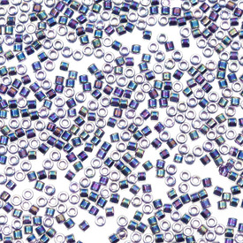 1101-7523-7.2GR - Glass Delica Seed Bead 11/0 Miyuki Light Lined Violet AB 7.2g Japan DB059 1101-7523-7.2GR,Delica,Seed Bead,Glass,Glass,11/0,Cylinder,Mauve,Violet,Light,Lined,AB,Japan,Miyuki,7.2g,montreal, quebec, canada, beads, wholesale