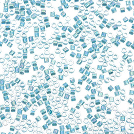 1101-7527-7.2GR - Glass Delica Seed Bead 11/0 Miyuki Lined Aquamarine AB 7.2g Japan DB079 1101-7527-7.2GR,Beads,Delica,AB,Delica,Seed Bead,Glass,Glass,11/0,Cylinder,Green,Aquamarine,Lined,AB,Japan,montreal, quebec, canada, beads, wholesale