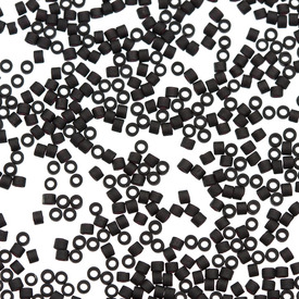 1101-7538-7.2GR - Glass Delica Seed Bead 11/0 Miyuki Matt Black 7.2g Japan DB310 1101-7538-7.2GR,Delica,Seed Bead,Glass,Glass,11/0,Cylinder,Black,Black,Matt,Japan,Miyuki,7.2g,DB310,montreal, quebec, canada, beads, wholesale
