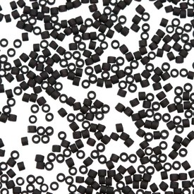 *1101-7538 - Delica Perle de Rocaille 11/0 Miyuki Noir Mat 10g Japon DB310 *1101-7538,Delica,Perle de Rocaille,Verre,Verre,11/0,Cylindre,Noir,Noir,Mat,Japon,Miyuki,10g,DB310,montreal, quebec, canada, beads, wholesale