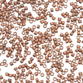 1101-7539-7.2GR - Glass Delica Seed Bead 11/0 Miyuki Matt Copper 7.2g Japan DB340 1101-7539-7.2GR,Perle bille,7.2g,Brown,Delica,Seed Bead,Glass,Glass,11/0,Cylinder,Brown,Copper,Matt,Japan,Miyuki,montreal, quebec, canada, beads, wholesale