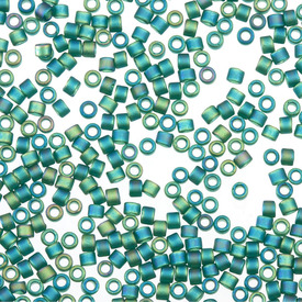 1101-7545-7.2GR - Glass Delica Seed Bead 11/0 Miyuki Matt Emerald AB 7.2g Japan DB859 1101-7545-7.2GR,Beads,7.2g,AB,Delica,Seed Bead,Glass,Glass,11/0,Cylinder,Green,Emerald,Matt,AB,Japan,montreal, quebec, canada, beads, wholesale