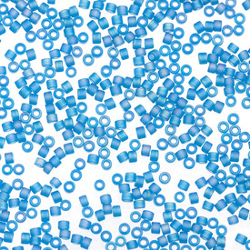 1101-7546-7.2GR - Glass Delica Seed Bead 11/0 Miyuki Light Matt Blue AB 7.2g Japan DB862 1101-7546-7.2GR,Beads,AB,Delica,Seed Bead,Glass,Glass,11/0,Cylinder,Blue,Blue,Light,Matt,AB,Japan,montreal, quebec, canada, beads, wholesale